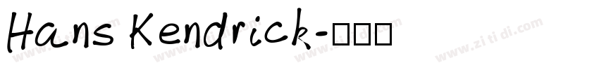 Hans Kendrick字体转换